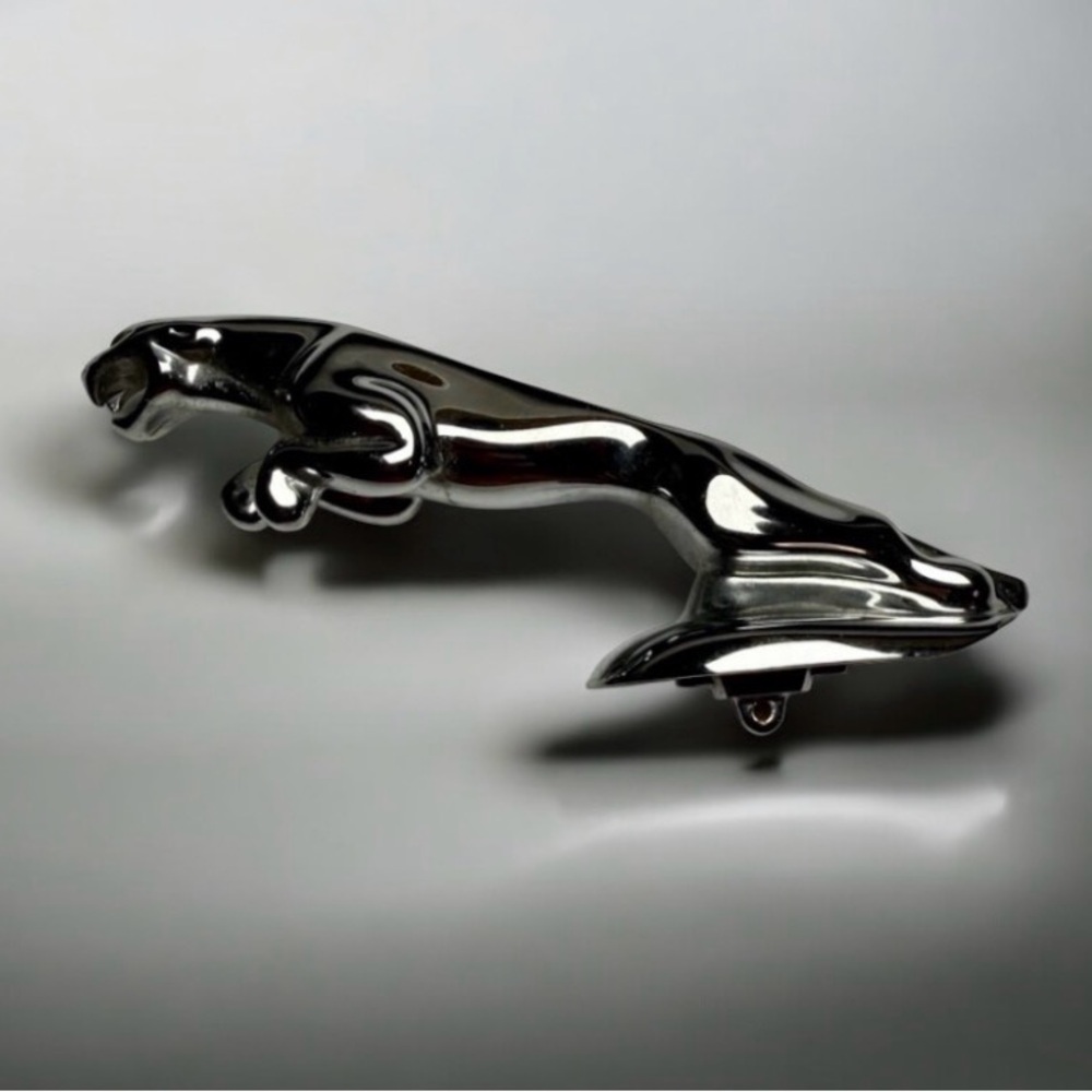 Genuine OEM jaguar mascot chrome hood ornament